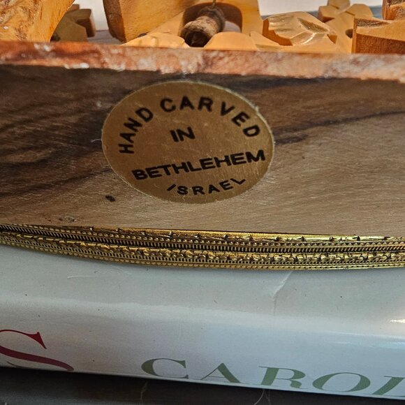 Wooden Nativity Scene Bethlehem Laser Cut Ornament, Made in Israel - Picture 3 of 5